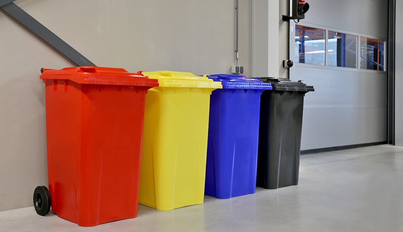 Gekleurde vuilcontainers | inhoudsmaten, draagkracht en DIN EN certificering