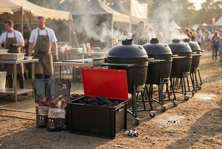 BBQ-accessoires organiseren met handige koffers en dekselbakken